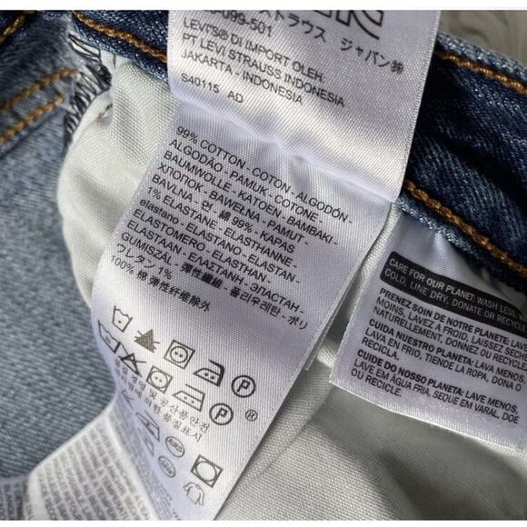 LEVI’S X WHITE OAK CONE DENIM Frayed Hems Button Fly Denim Jeans 28 - Picture 4 of 13